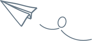 紙飛行機のあしらい